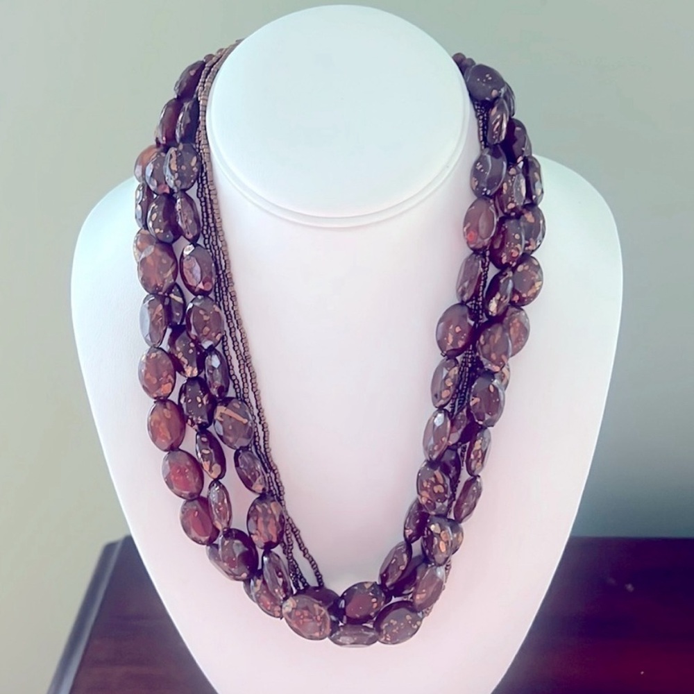 Vintage ICING six strand 20’ necklace